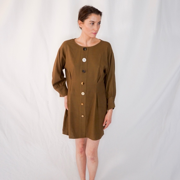 zara army green dress